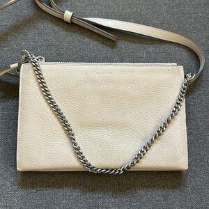 All Saints White Fetch Chain Crossbody